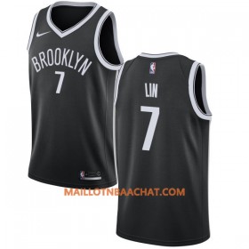 Maillot NBA Brooklyn Nets Jeremy Lin 7 Nike 2017-18 Noir Swingman - Homme